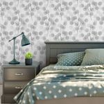 Papel de Parede Galhos Folhas Eucalipto Tons de Cinza