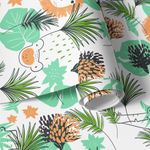 Papel de Parede Infantil Safari Folhas Tropicais