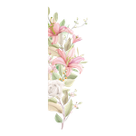 Adesivo de Parede Floral de Canto Lírios