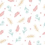 Papel de Parede Infantil Ramos Coloridos
