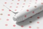 Papel de Parede Infantil Bolinhas Tons de Rosa