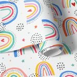 Papel de Parede Infantil Arco Íris Com Estrelas