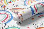 Papel de Parede Infantil Arco Íris Com Estrelas