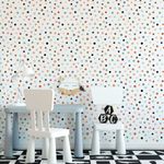 Papel de Parede Infantil Bolinhas Assimétricas