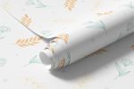 Papel de Parede Infantil Ramos Coloridos Tons Pastéis