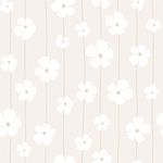Papel de Parede Infantil Listras Floral Fundo Bege