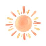 Adesivo de Parede Infantil Sol Aquarela