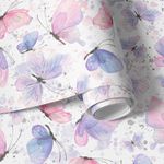 Papel de Parede Borboletas Aquarela
