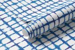 Papel de Parede Xadrez Irregular Azul