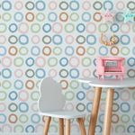 Papel de Parede Bolinhas Assimétricas Grandes
