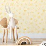Papel de Parede Infantil Sol Desenho Delicado