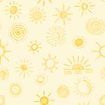Papel de Parede Infantil Sol Desenho Delicado