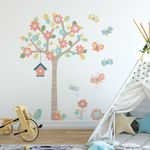 Adesivo de Parede Infantil Árvore e Flores