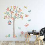 Adesivo de Parede Infantil Árvore e Flores