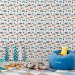 Papel de Parede Infantil Carrinhos Aquarela