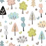 Papel de Parede Infantil Floresta Colorida
