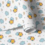 Papel de Parede Infantil Sol e Nuvens