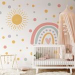 Adesivos de Parede Infantil Arco-Íris Mágico