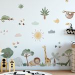 Adesivo de Parede Infantil Savana Aquarela