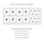 Kit Adesivo de Parede Infantil Floral Margaridas