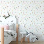 Papel de Parede Flores e Borboletas Aquarela