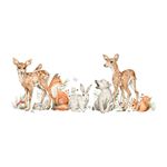 Adesivo de Parede Infantil Aquarela Bosque dos Sonhos