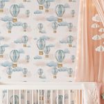 Papel de Parede Balões Aquarela Em Tons de Azul Claro II