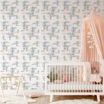 Papel de Parede Balões Aquarela Em Tons de Azul Claro II