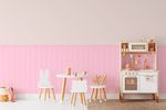 Papel de Parede Meia Parede Cercadinho Rosa Bebê
