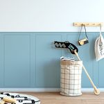 Papel de Parede Meia Parede Cercadinho Azul Escuro