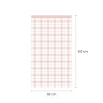 Papel de Parede Meia Parede Xadrez Rosa