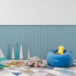 Papel de Parede Meia Parede Ripado Azul