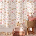  Papel de Parede Conchas e Estrelas do Mar