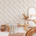 Papel de Parede Floral Vintage Galhos e Borboleta