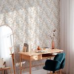 Papel de Parede Floral Vintage Galhos e Borboleta