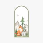 Adesivo de Parede Infantil Arco Romano Floresta Aquarela Vibrante