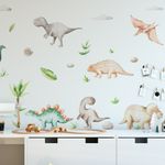 Adesivo de Parede Para Quarto Infantil Dinossauros Baby Aquarela