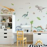 Adesivo de Parede Para Quarto Infantil Dinossauros Baby Aquarela