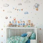 Adesivo de Parede Infantil Trenzinho Aquarela