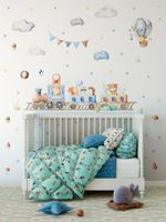 Adesivo de Parede Infantil Trenzinho Aquarela