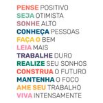 Adesivo de Parede Frase Motivacional Pense Positivo