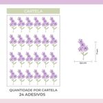 Kit Adesivo Decorativo de Parede Ramos de Flores Lilás Elegantes
