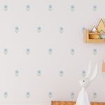 Kit Adesivos de Parede Flor Azul Delicada e Moderna para Ambientes