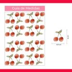 Kit Adesivos de Parede Infantil Cerejas Delicadas Aquarela