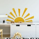 Adesivo de Parede Infantil Sol Radiante e Feliz