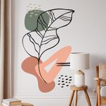 Adesivo de Parede Folhas Botânicas Boho Natureza Viva