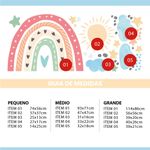 Adesivo de Parede Infantil Arco-Íris Boho com Sol e Nuvens