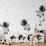 Kit Adesivos de Parede Infantil Aventura no Espaço e Astronautas