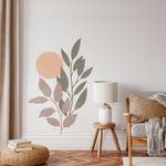 Adesivo de Parede Floral Botânico Estilo Boho Minimalista