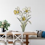 Adesivo de Parede Floral Narciso Delicado e Romântico